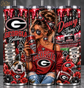 Georgia Bulldogs Inspired 20oz Tumbler | UGA Football Cup | Bulldogs Fan Gift | Red Black Game Day Tumbler | Georgia Fan Cup