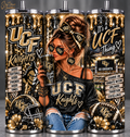 UCF Knights Inspired 20oz Tumbler | Black & Gold UCF Cup | Knights Football Tumbler | UCF Fan Gift | Game Day Cup