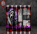 Ghostface Horror Tumbler  | Purple and Red Halloween Design