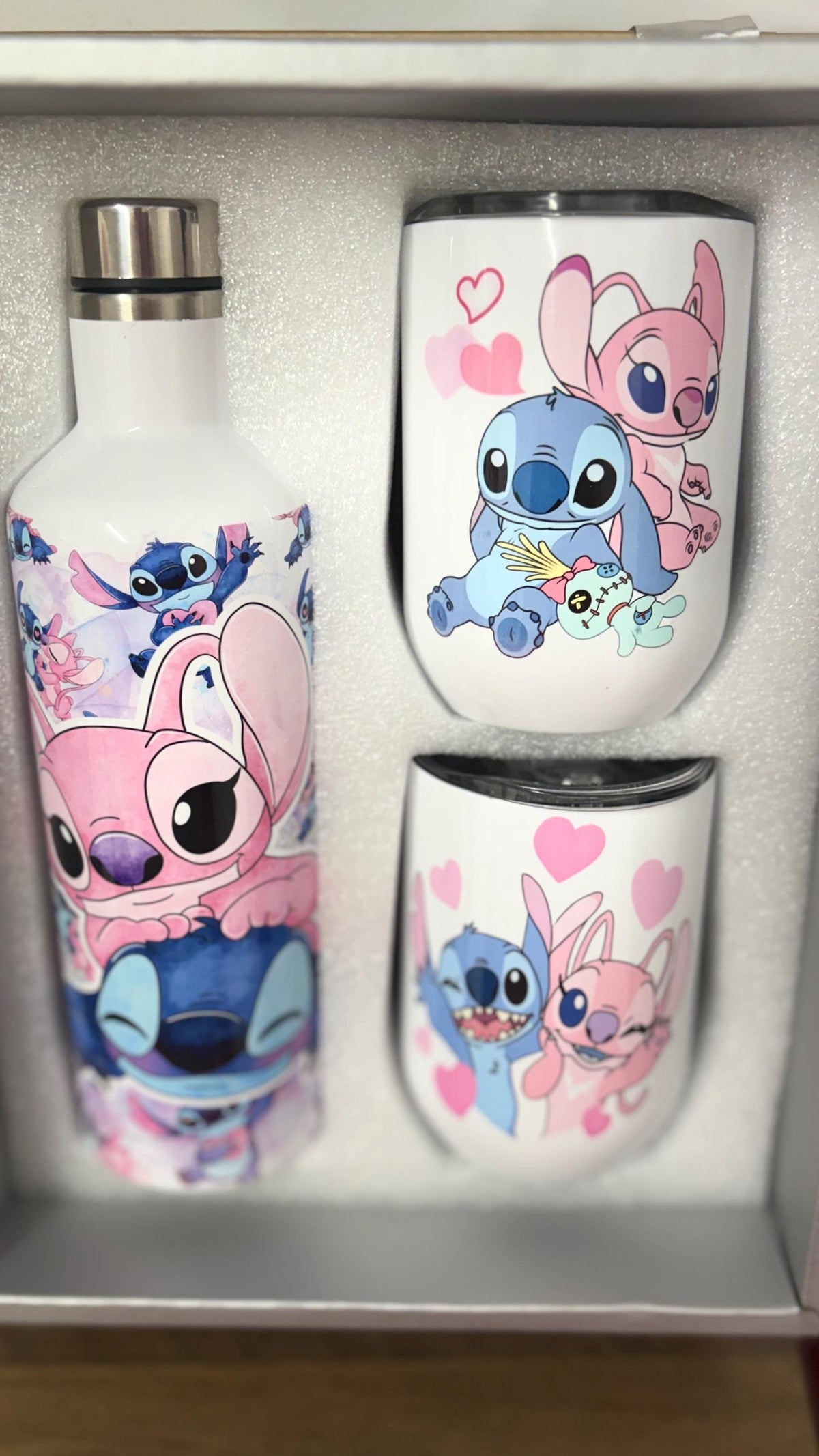 Stitch and angel tumbler set