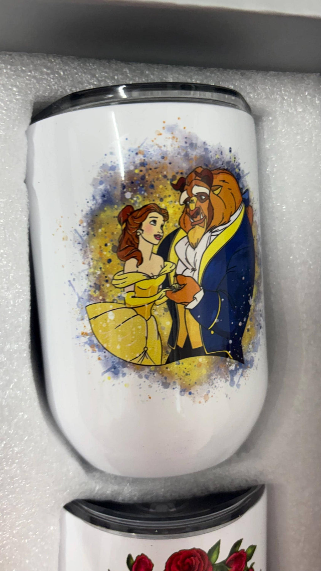 Beauty and the beast tumbler set