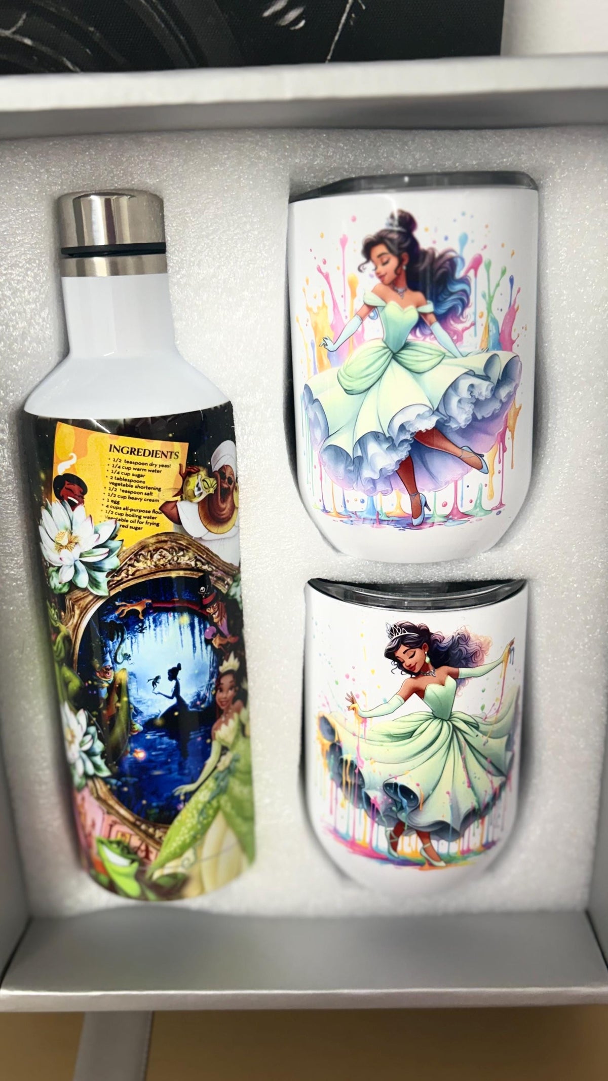 The princess and the frog tumbler set