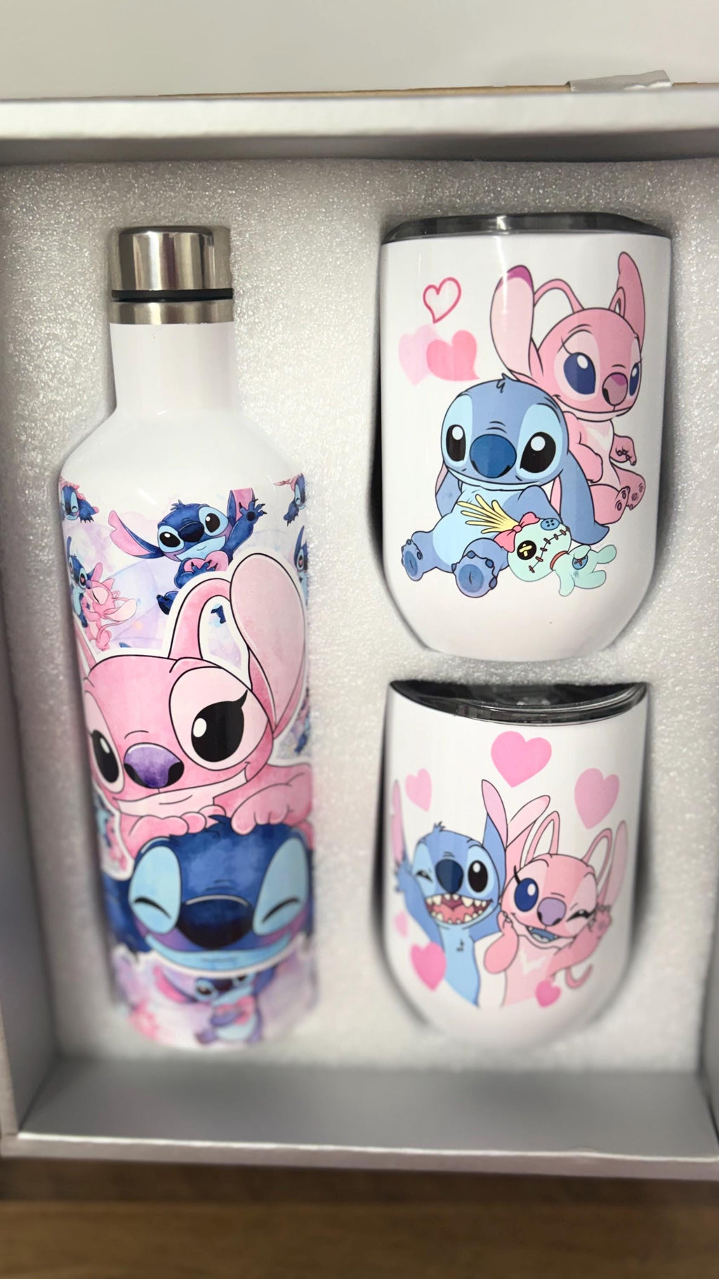 Stitch and angel tumbler set