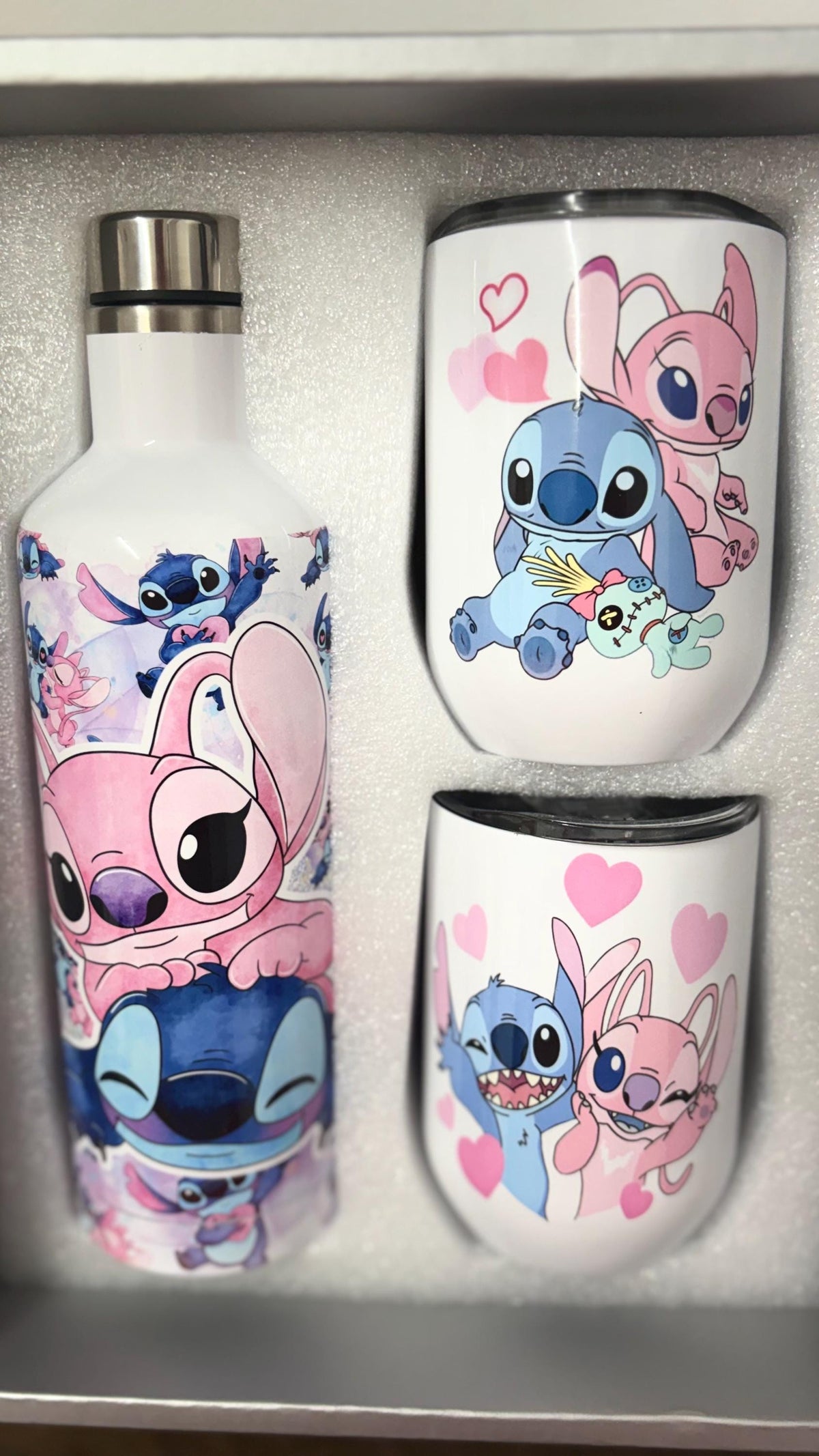Stitch and angel tumbler set