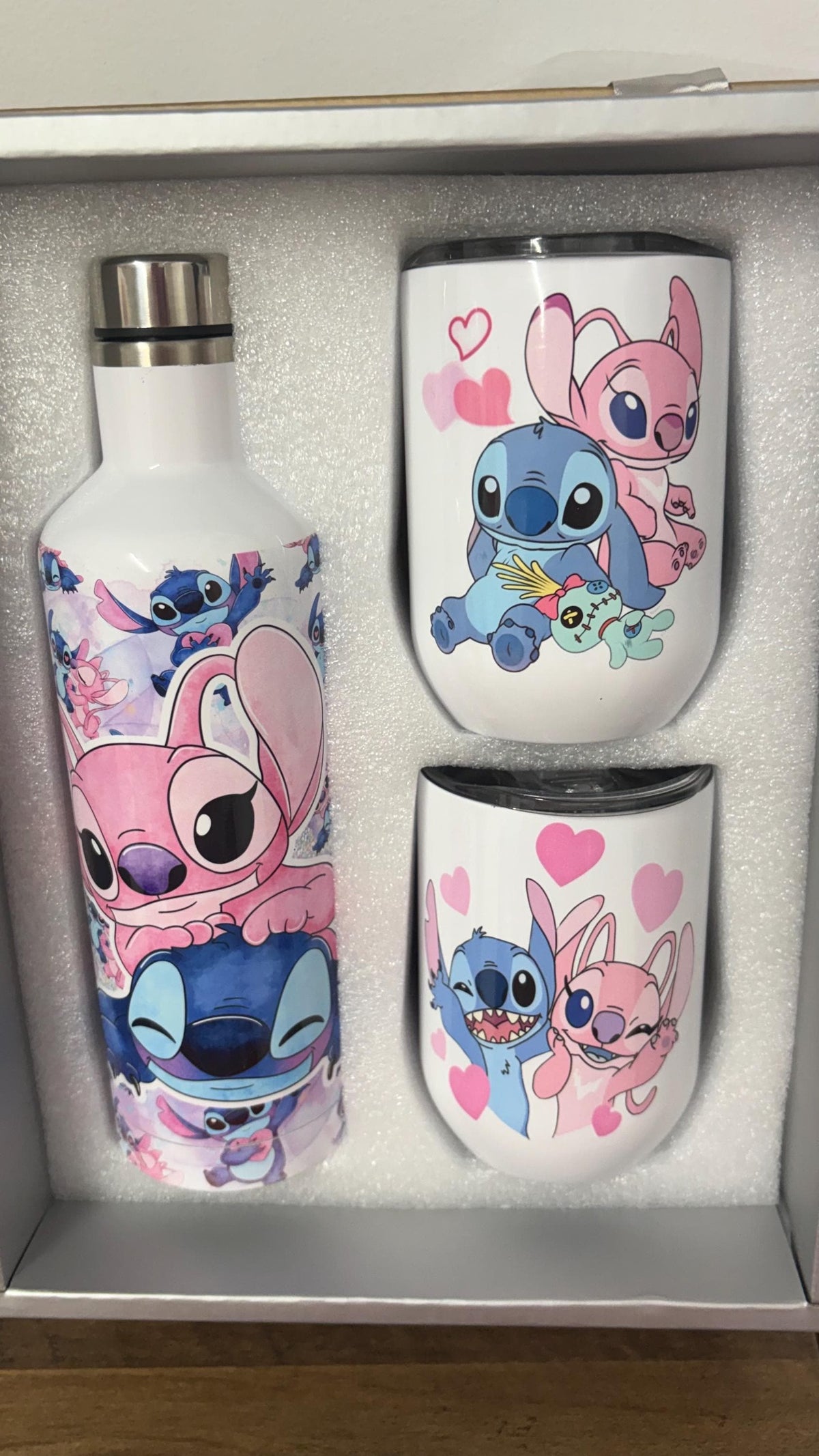 Stitch and angel tumbler set