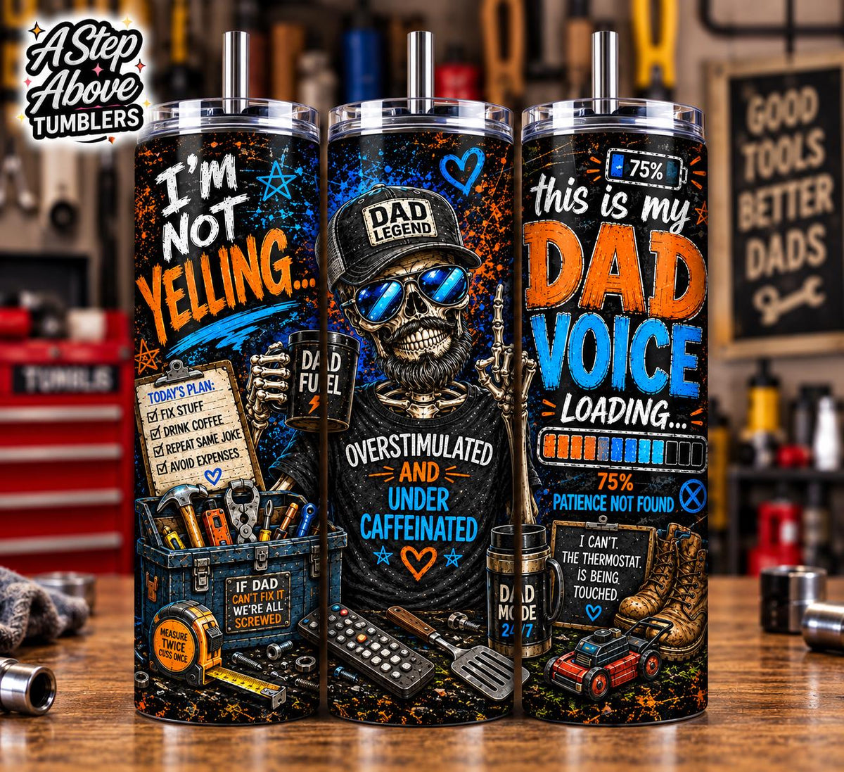 Funny Dad Tumbler | Dad Voice Loading Stainless Steel