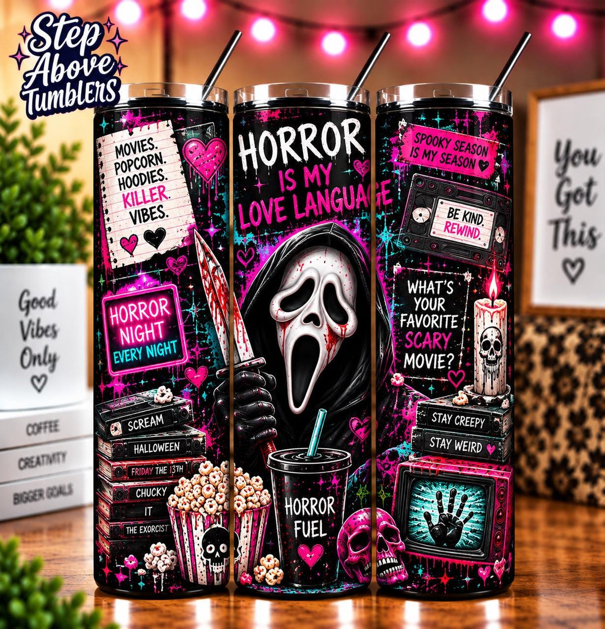 Scream Ghost Face tumbler