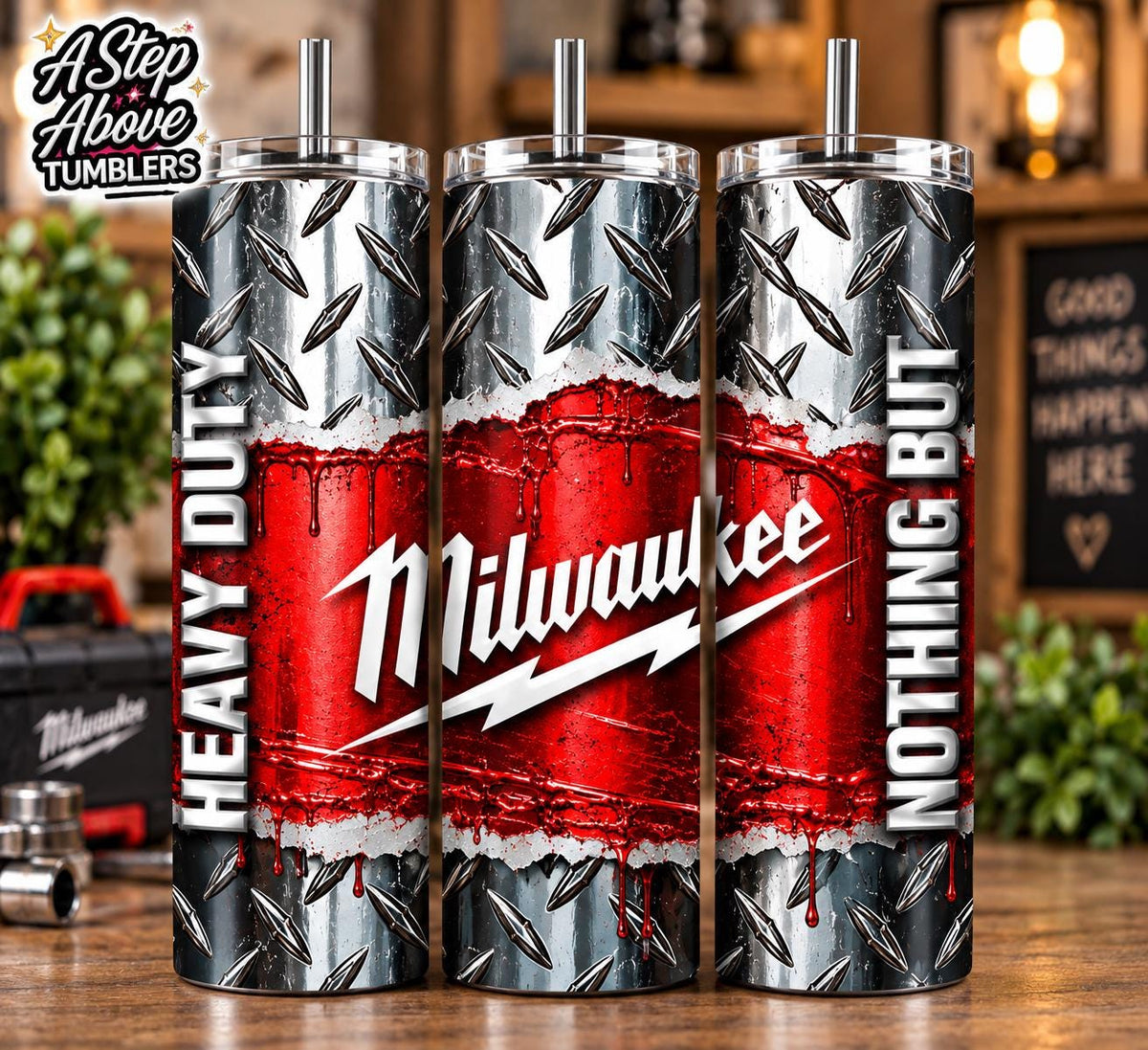 Heavy Duty Milwaukee-Inspired 20 oz Skinny Tumbler